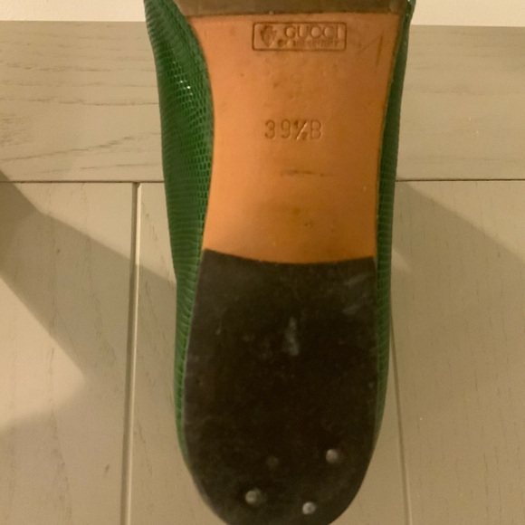 Gucci Women's Green Leather Loafers, 39.5 - Picture 4 of 6